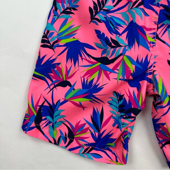 Lands’ End Pink Floral Swim Trunks Kids Size Large - Picture 5 of 11